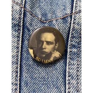 Marlon Brando Pinback Vintage Button Badge Movies Actor Old Hollywood Pin #090